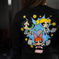 Crop Top Manga Larga Powerful Girls - Negro