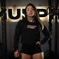 Crop Top Manga Larga Powerful Girls - Negro