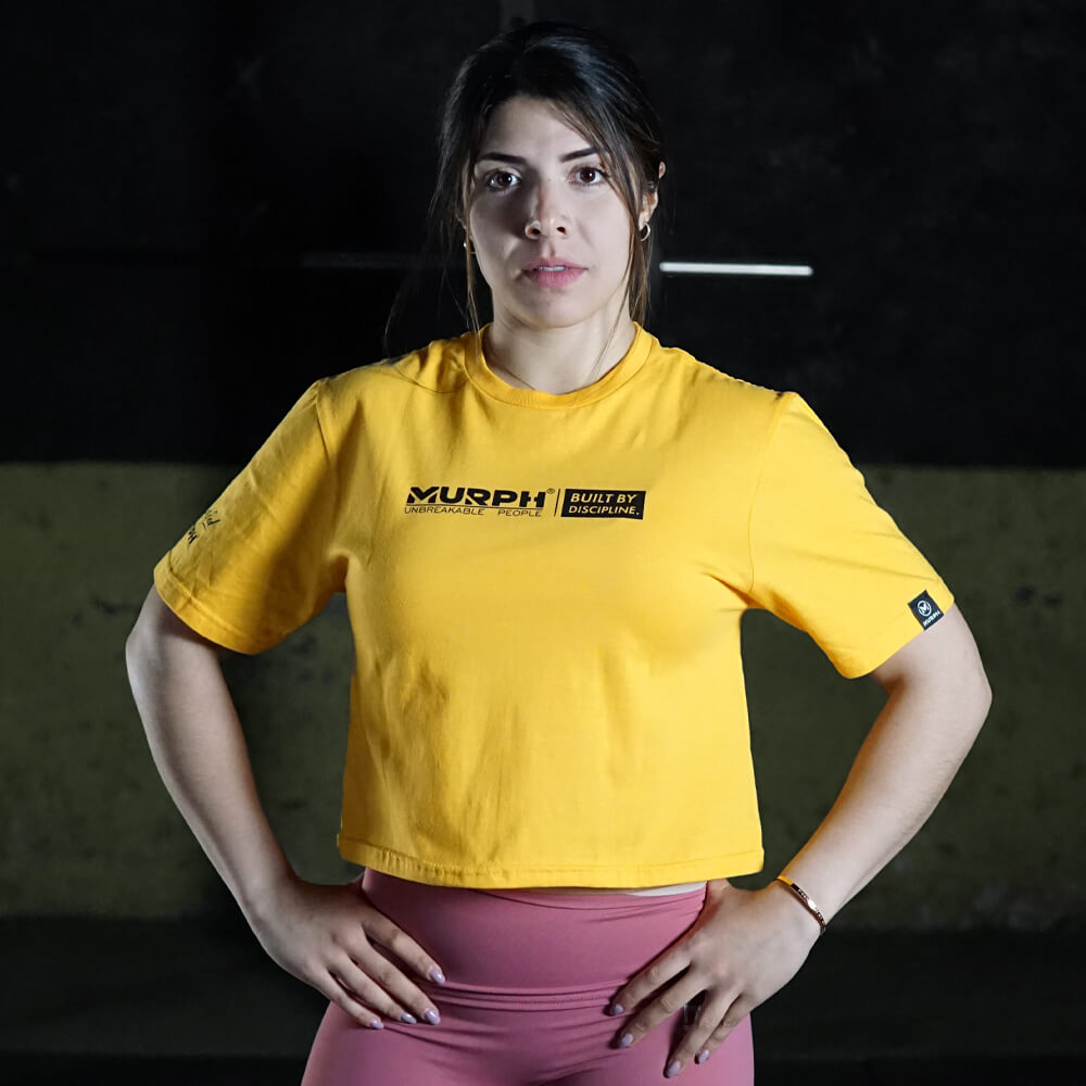 Crop Top Built By Discipline - Amarillo