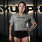Crop Top Built By Discipline - Charcoal Heather