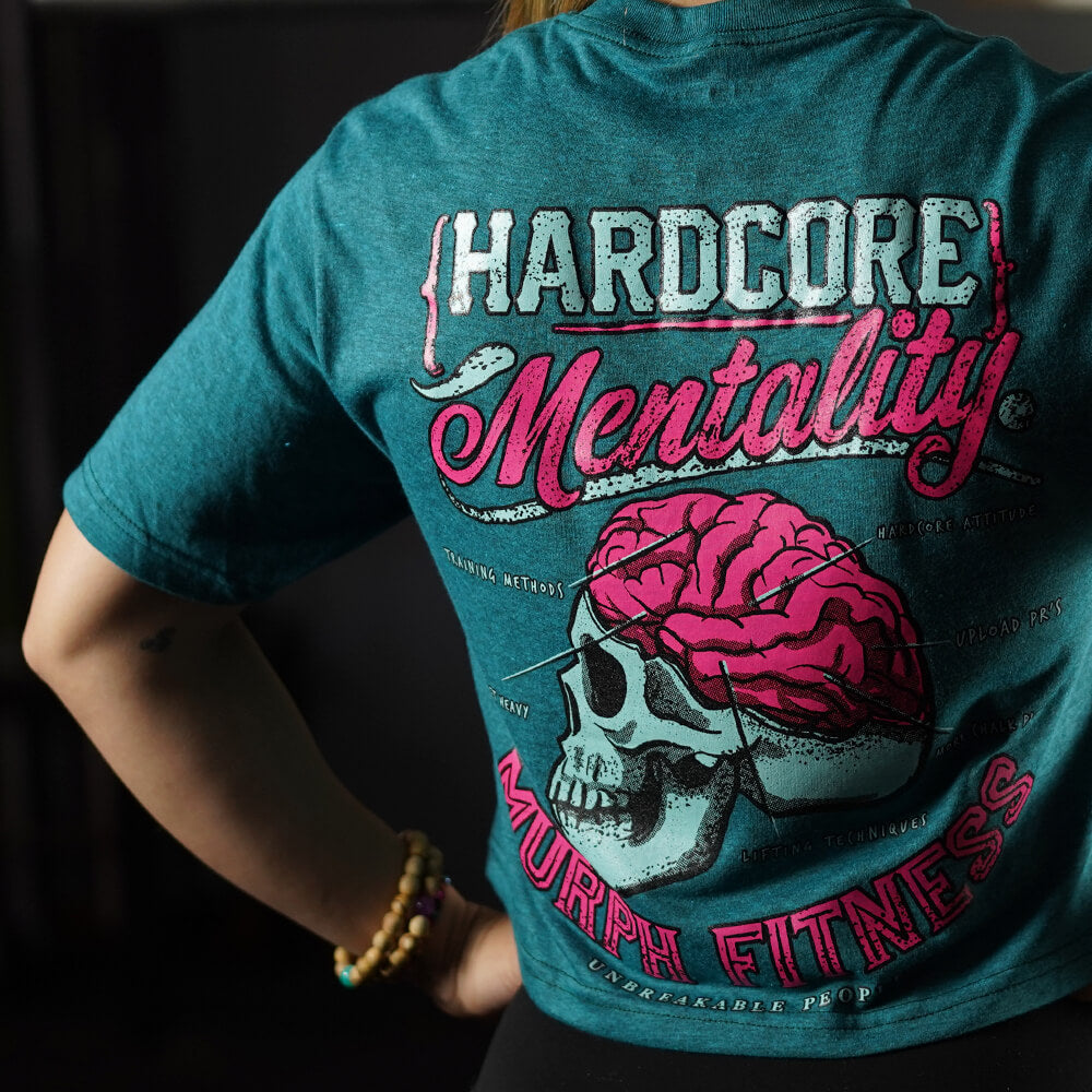 Crop Top Hardcore Mentality - Heather turquoise