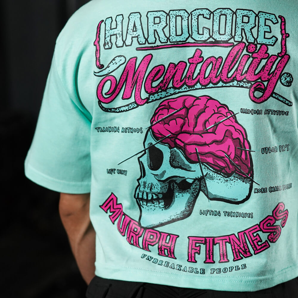 Crop Top Oversize Hardcore Mentality - Menta