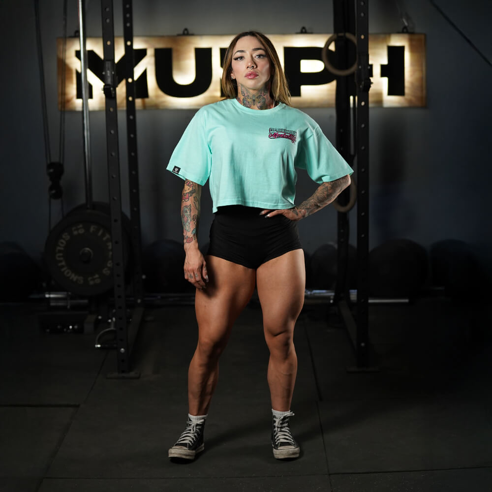 Crop Top Oversize Hardcore Mentality - Menta