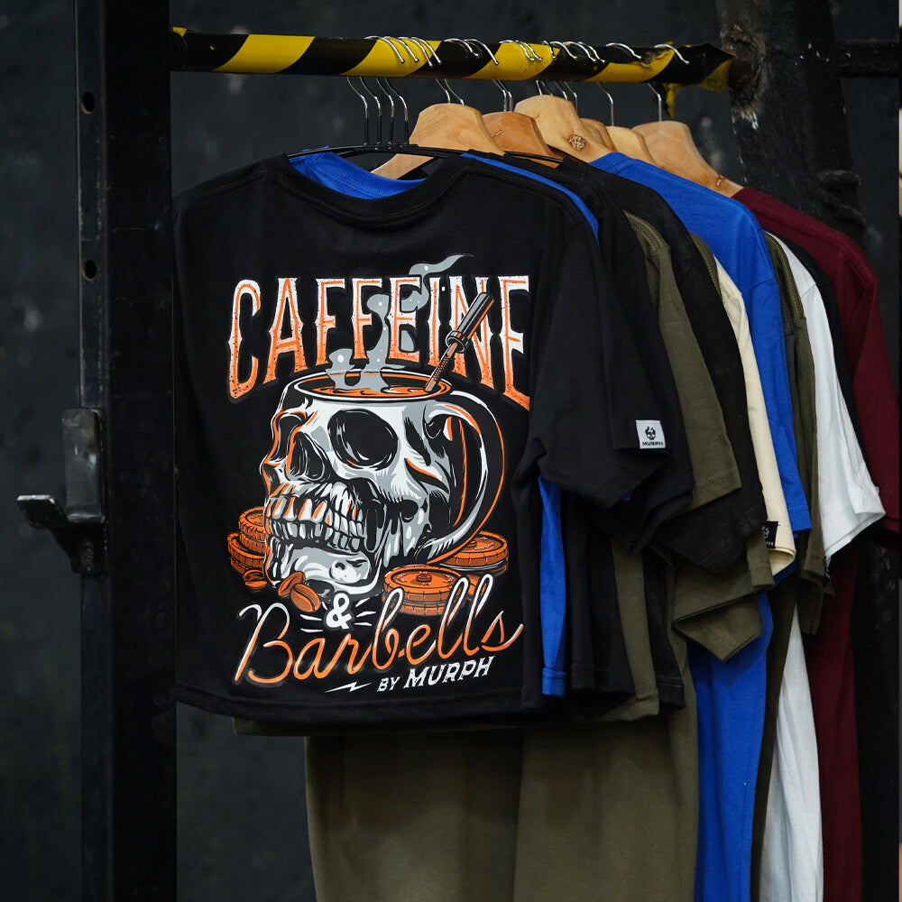 Crop Top Caffeine & Barbells - Negro