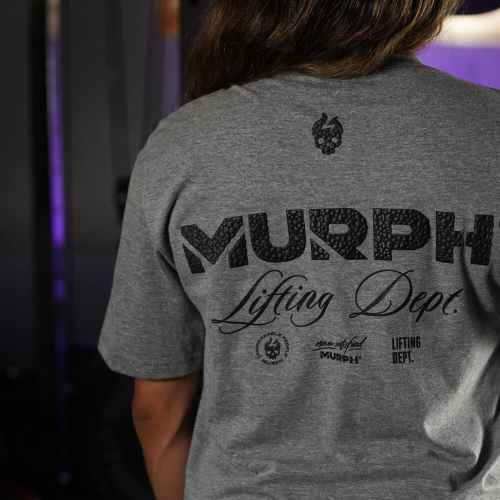 Crop Top Lifting Dept - Heather Gray