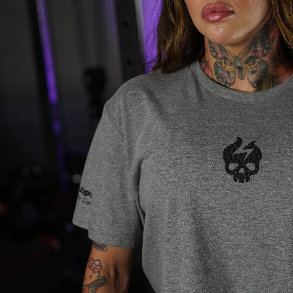 Crop Top Lifting Dept - Heather Gray
