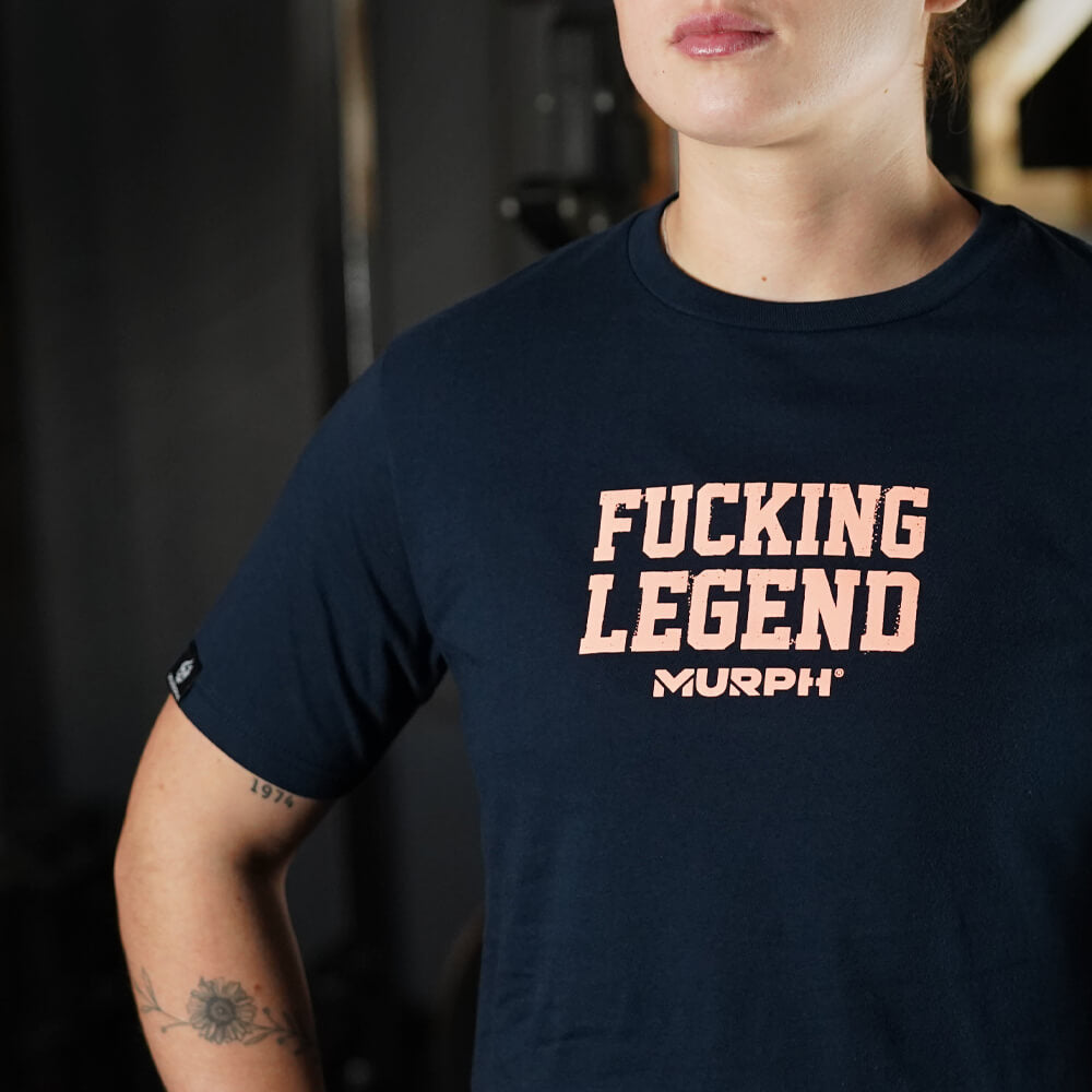 Crop Top Fucking Legend - Navy Blue