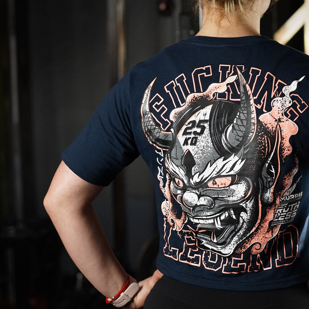 Crop Top Fucking Legend - Navy Blue