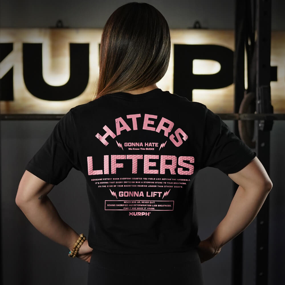 Crop Top Haters Vs Lifters - Negro