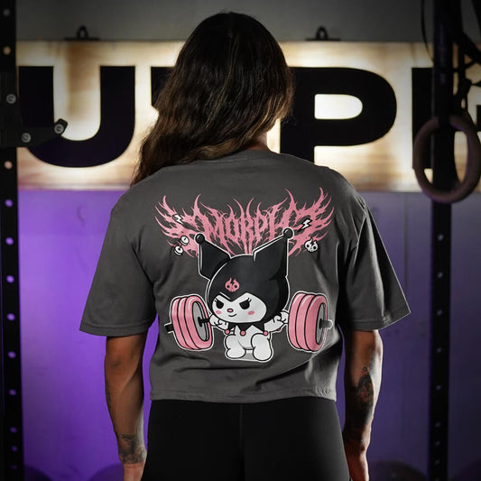 Crop Top KuroFit - Gris Charcoal