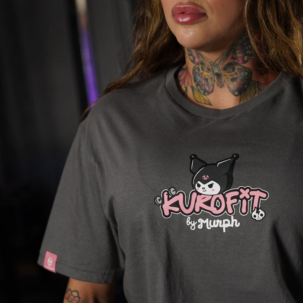 Crop Top KuroFit - Gris Charcoal