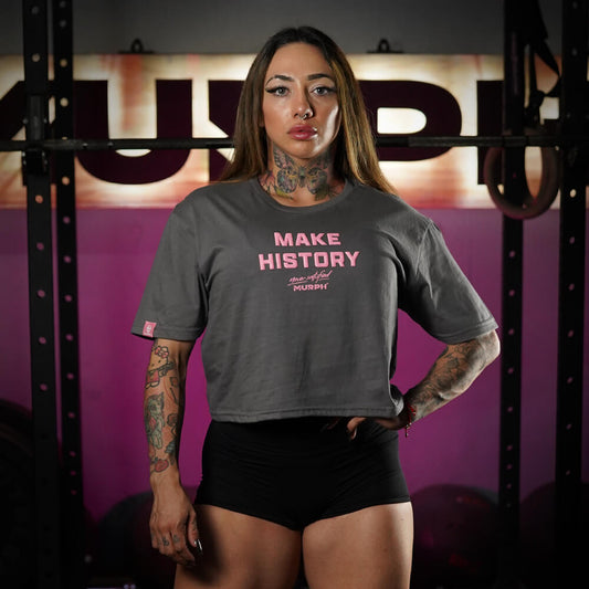 Crop Top Make History - Gris Charcoal