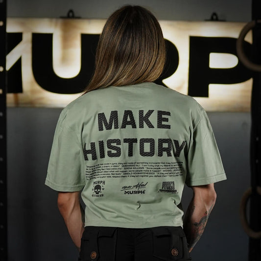 Crop Top Make History - Mossy Gray