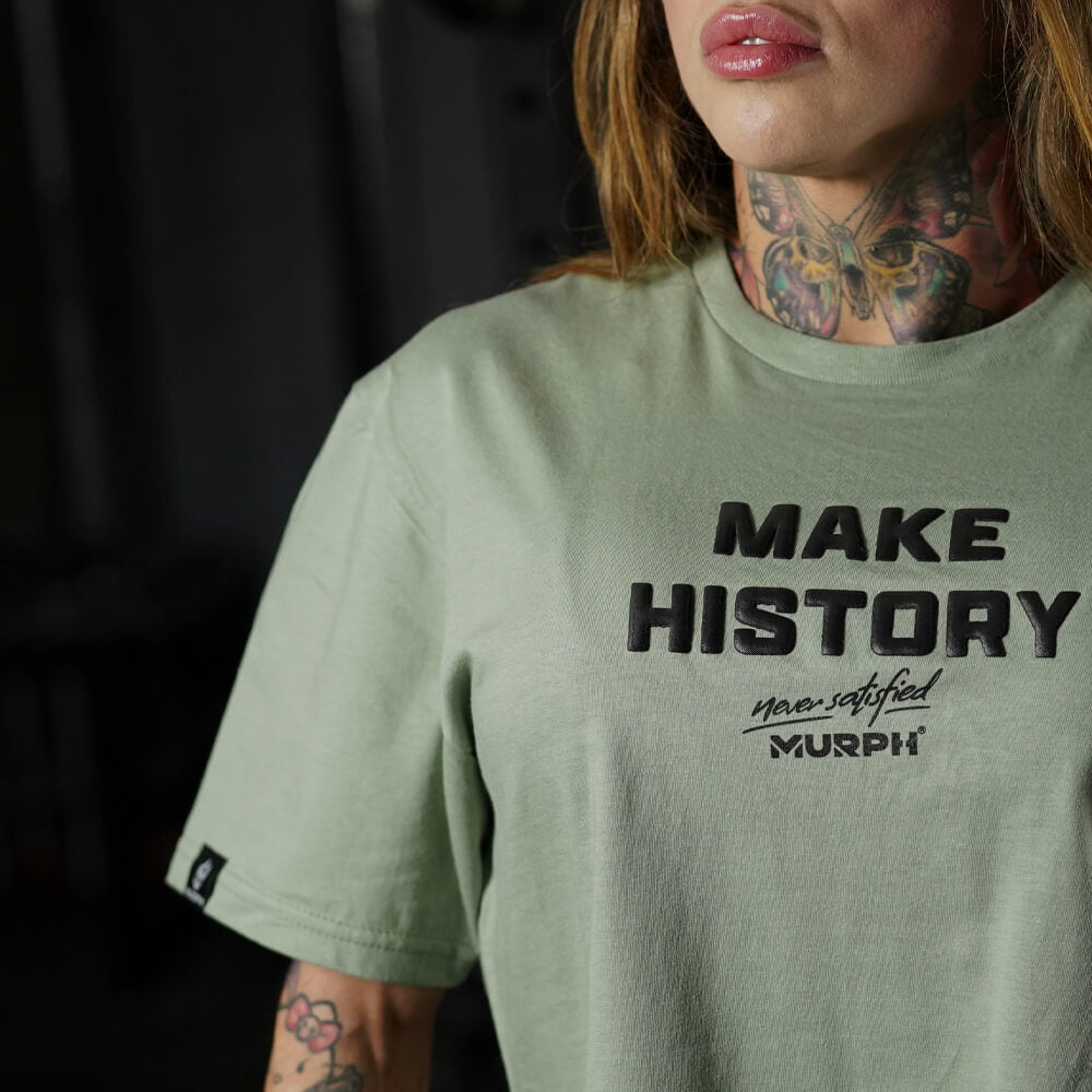 Crop Top Make History - Mossy Gray