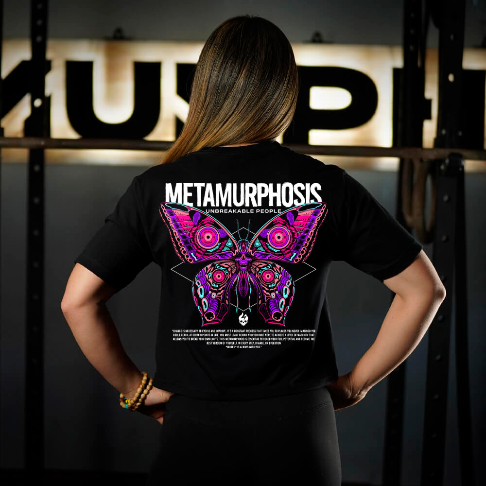 Crop Top Metamurphosis - Negro