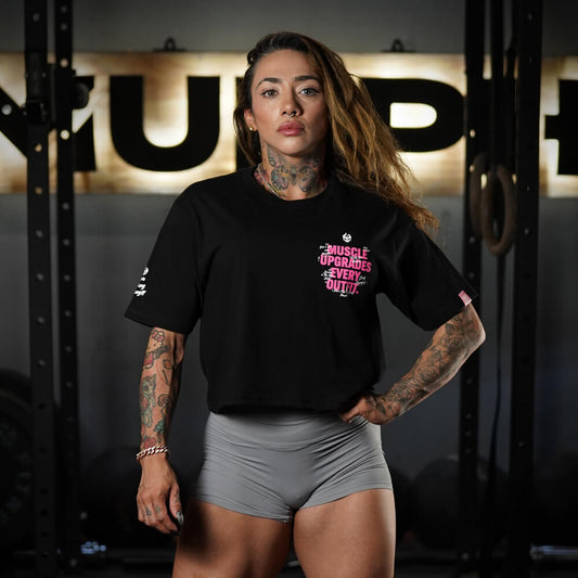 Crop Top MUSCLE UPGRADE EVERY OUTFIT - Negro