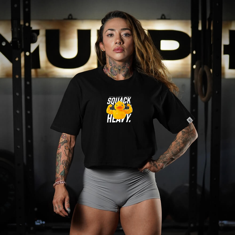 Crop Top SQUACK HEAVY - Negro