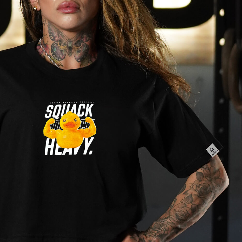 Crop Top SQUACK HEAVY - Negro