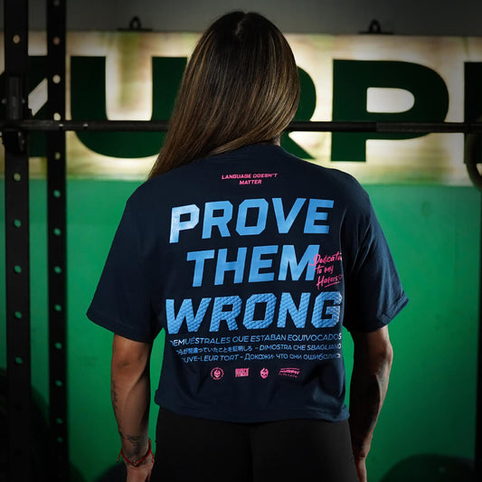 Crop Top PROVE THEM WRONG - Navy Blue