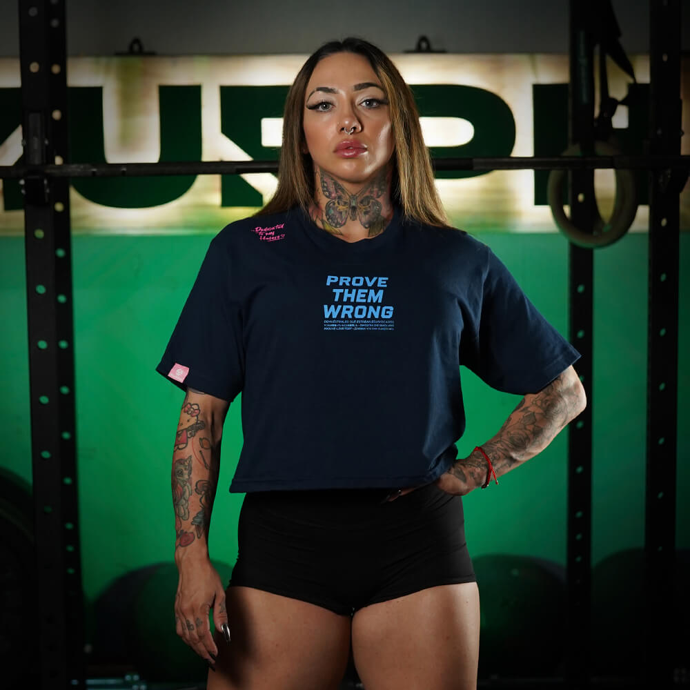 Crop Top PROVE THEM WRONG - Navy Blue