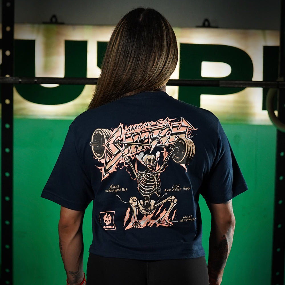 Crop Top Anatomy Of the Snatch - Navy Blue