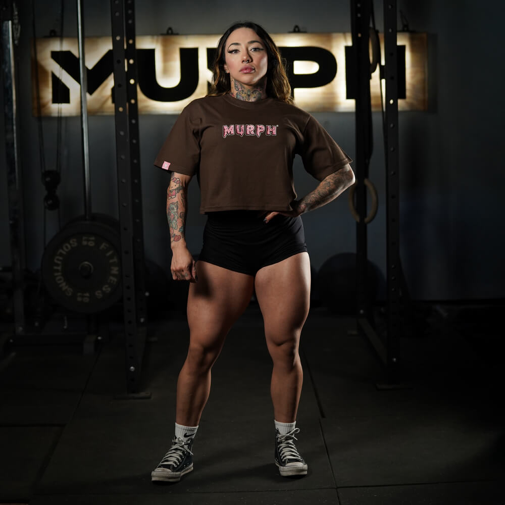 Crop Top Oversize Sweet and Strong - Chocolate