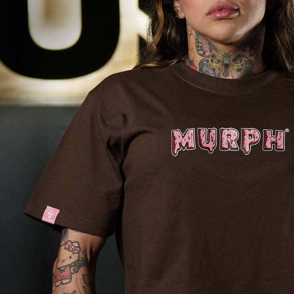 Crop Top Oversize Sweet and Strong - Chocolate