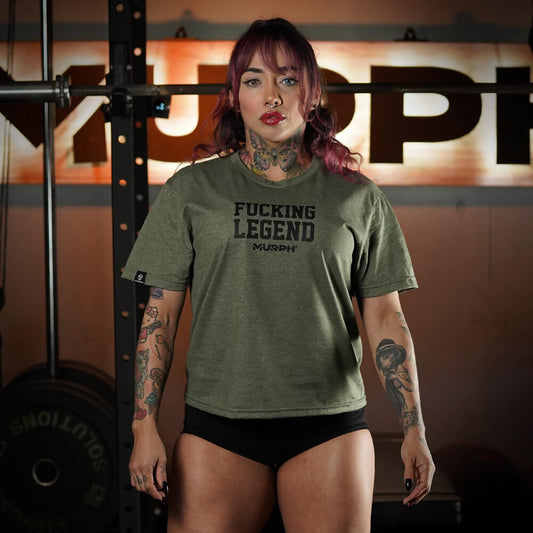 Polera Largo Intermedio Fucking Legend - Heather Tactical Green
