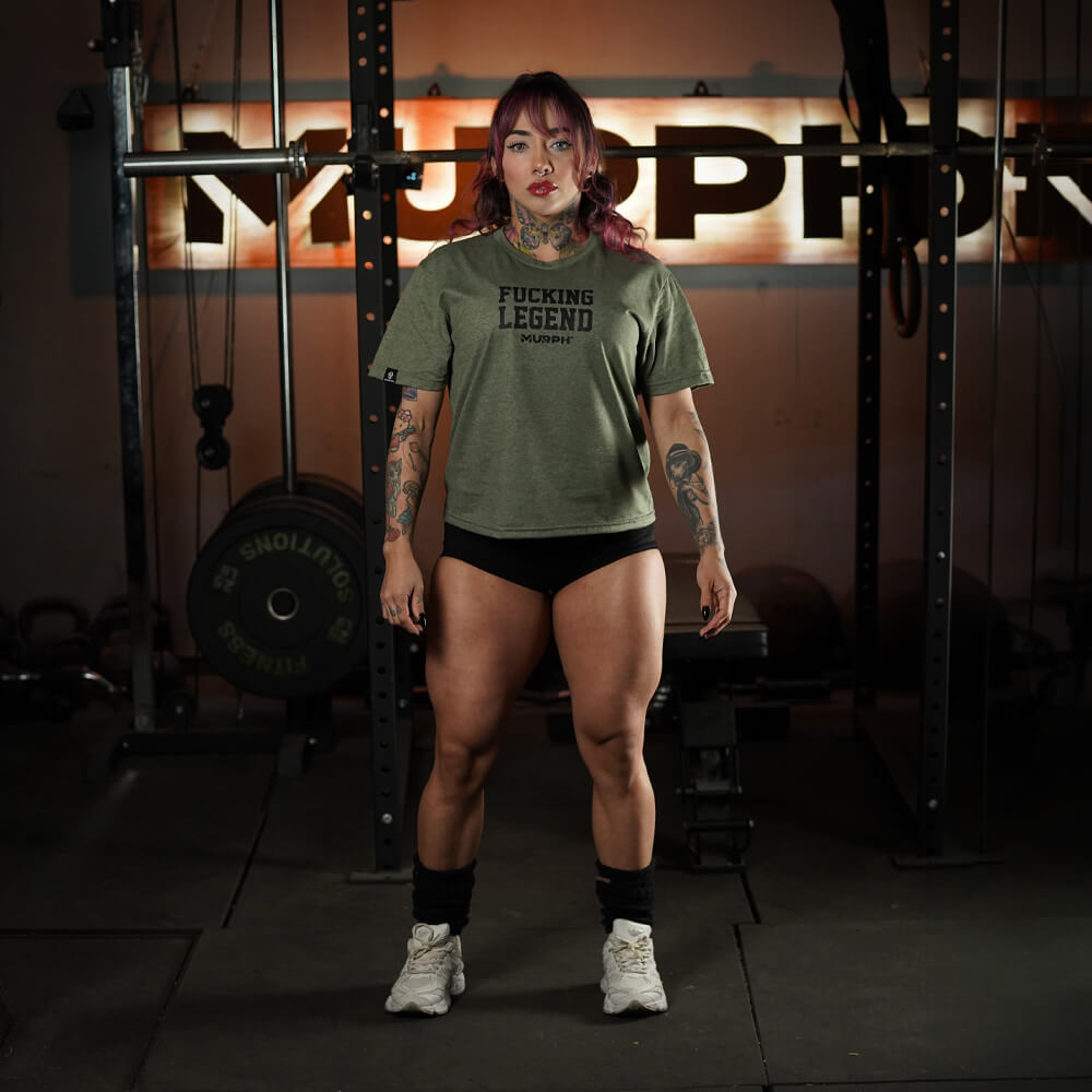 Polera Largo Intermedio Fucking Legend - Heather Tactical Green