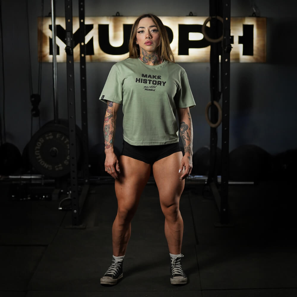 Polera Largo Intermedio Make History - Mossy Gray