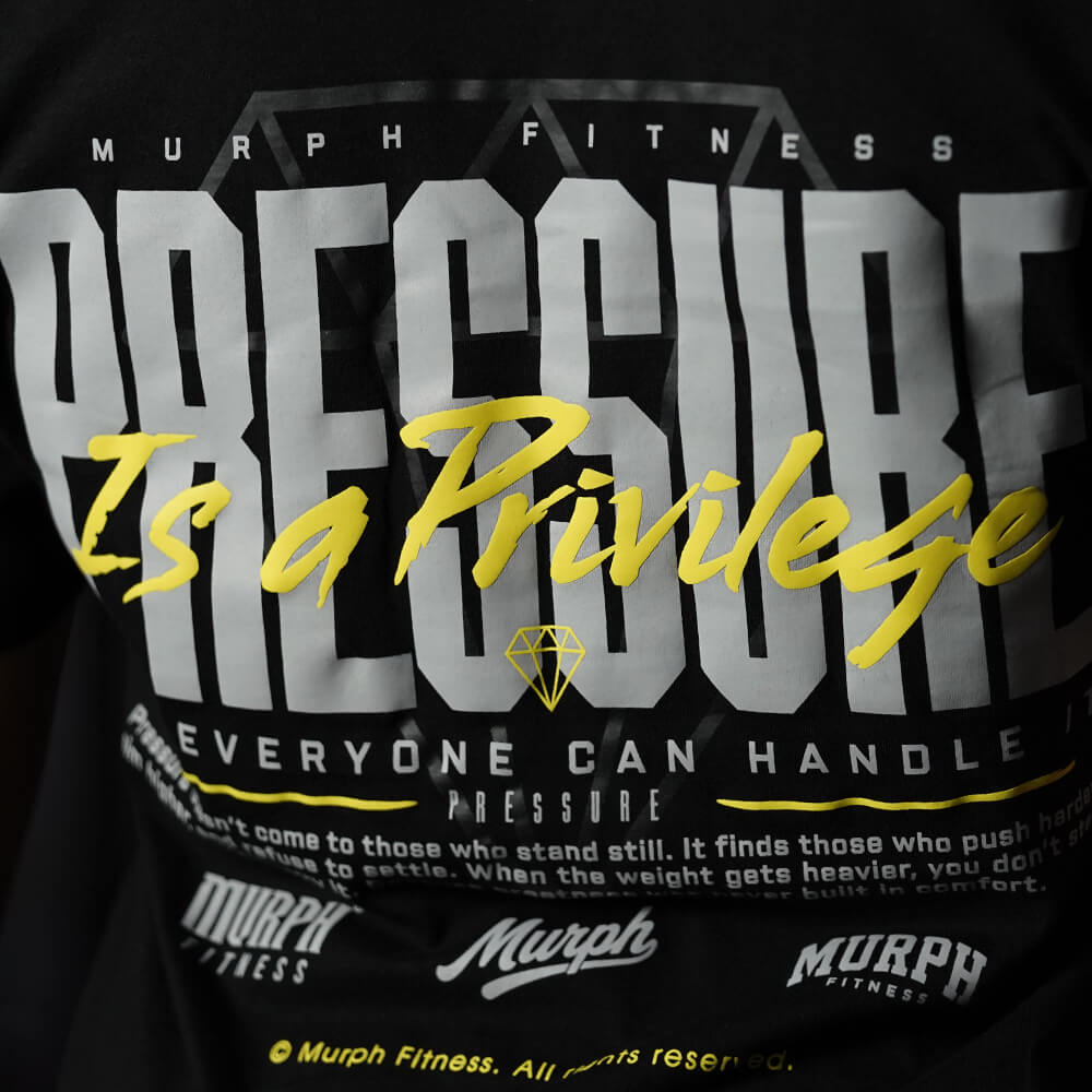 Polera Largo Intermedio Pressure is a Privilege - Negro