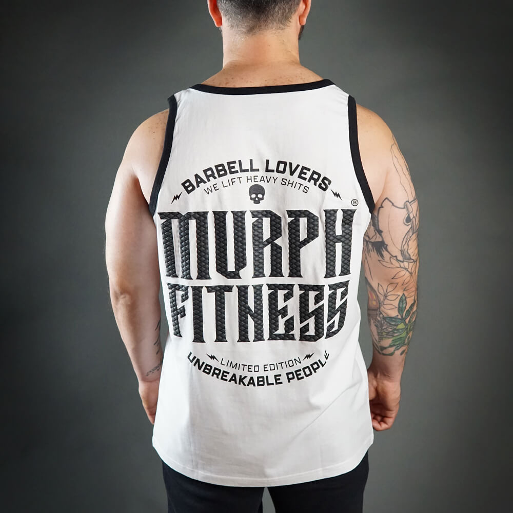 Musculosa Barbell Texture - Blanco