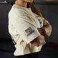 Crop Top Oversize Barbell Texture - Sweet Cream