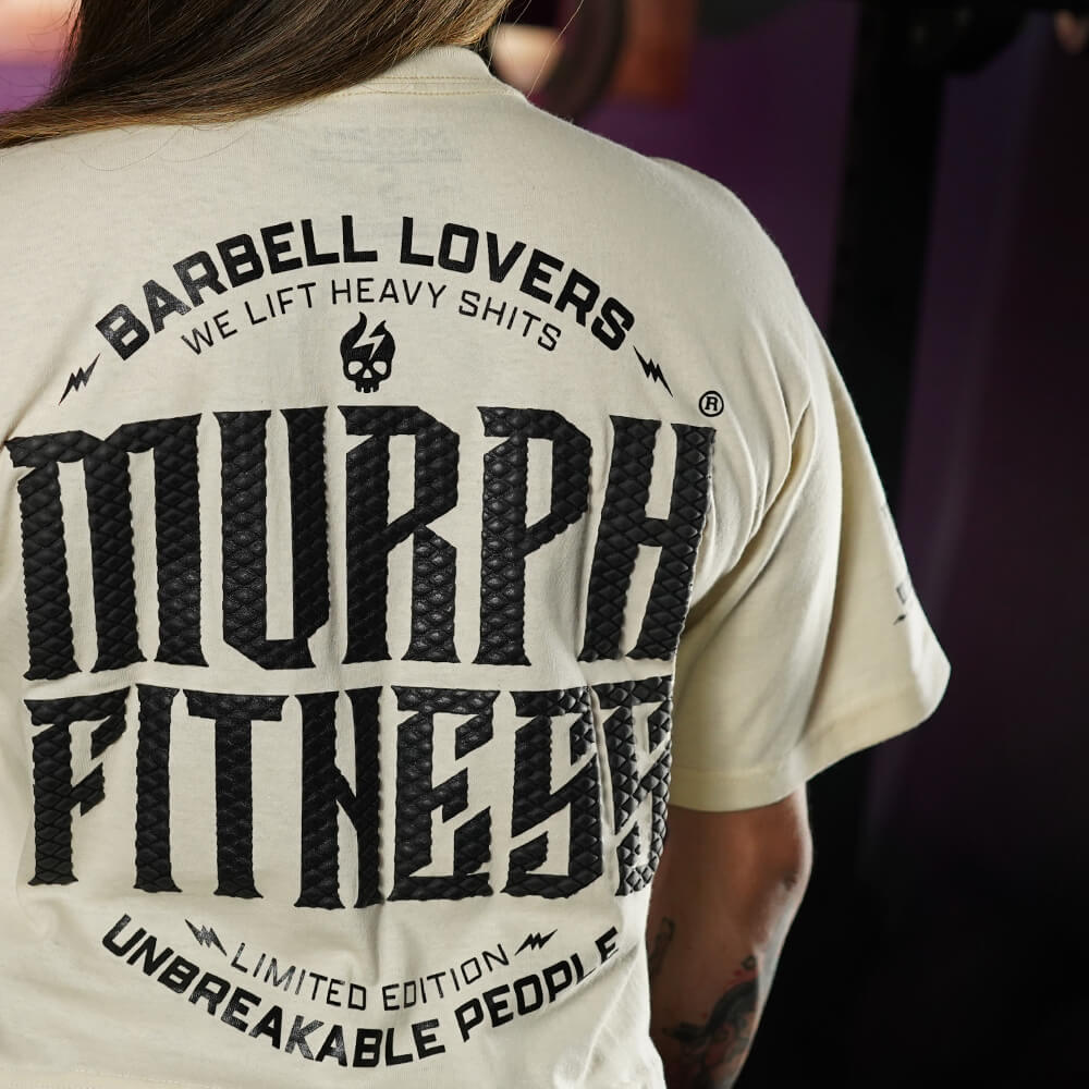 Crop Top Oversize Barbell Texture - Sweet Cream
