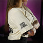Crop Top Oversize Barbell Texture - Sweet Cream