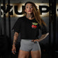 Crop Top Oversize HARD TO RESIST - Negro
