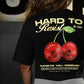 Crop Top Oversize HARD TO RESIST - Negro