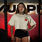 Crop Top Oversize HARD TO RESIST - Sweet cream