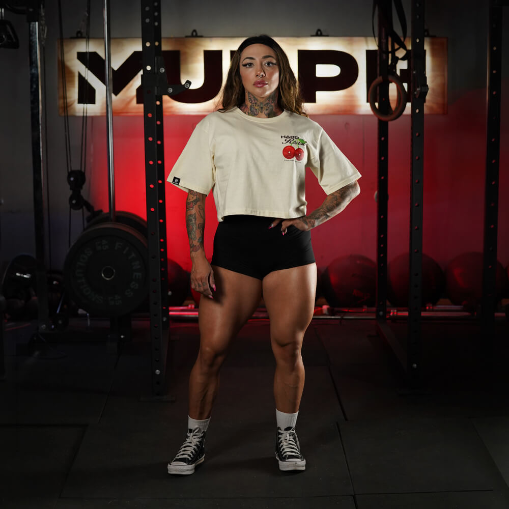 Crop Top Oversize HARD TO RESIST - Sweet cream
