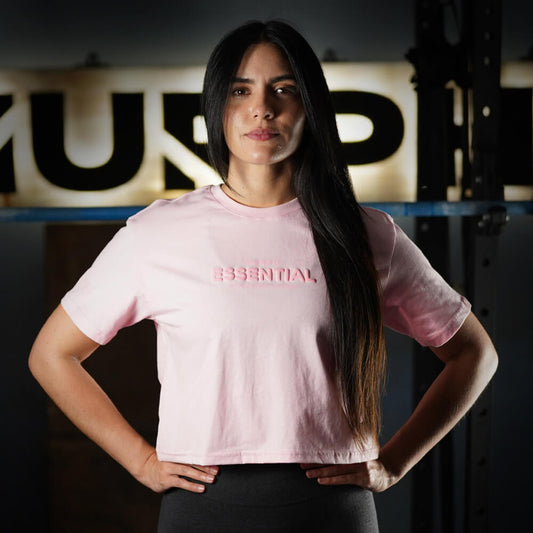 Crop Top Oversize Essential - Total Pink