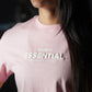 Crop Top Oversize Boxy Essential - Pinky White