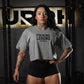 Crop Oversize PRO Fucking Legend - Heather Gray