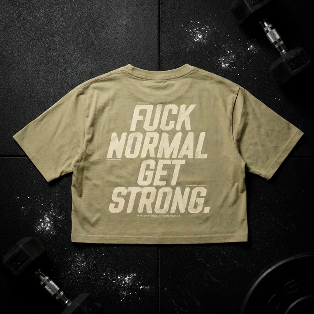 Crop Top Oversize FUCK NORMAL - Nut