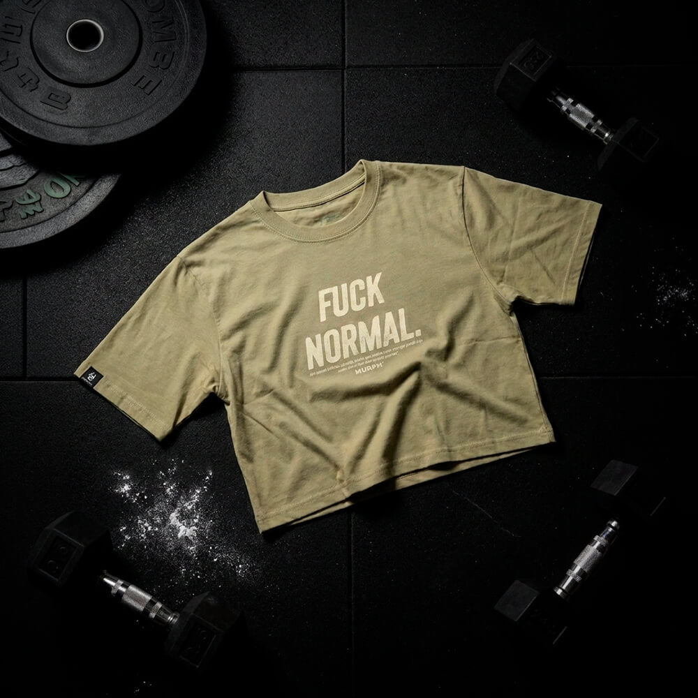 Crop Top Oversize FUCK NORMAL - Nut