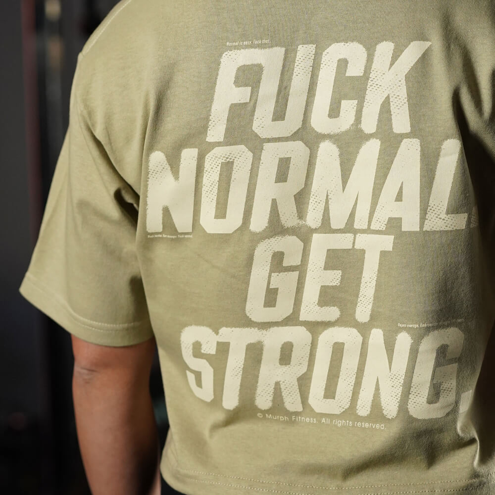 Crop Top Oversize FUCK NORMAL - Nut