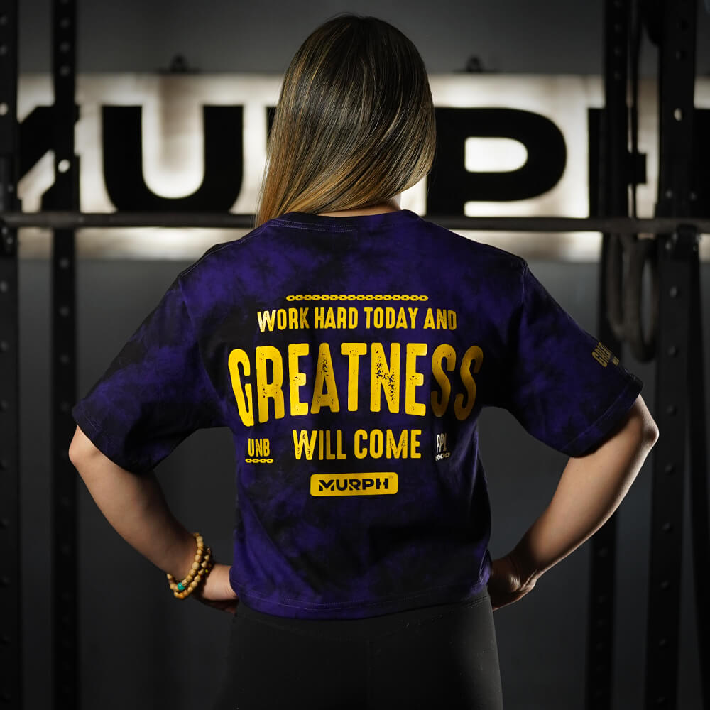 Crop Top Oversize Greatness -Purple storm