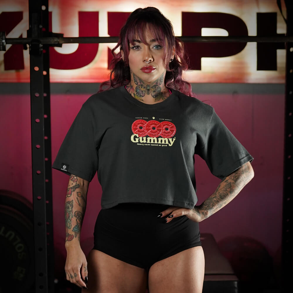 Crop Top Oversize GUMMY - Gris Charcoal