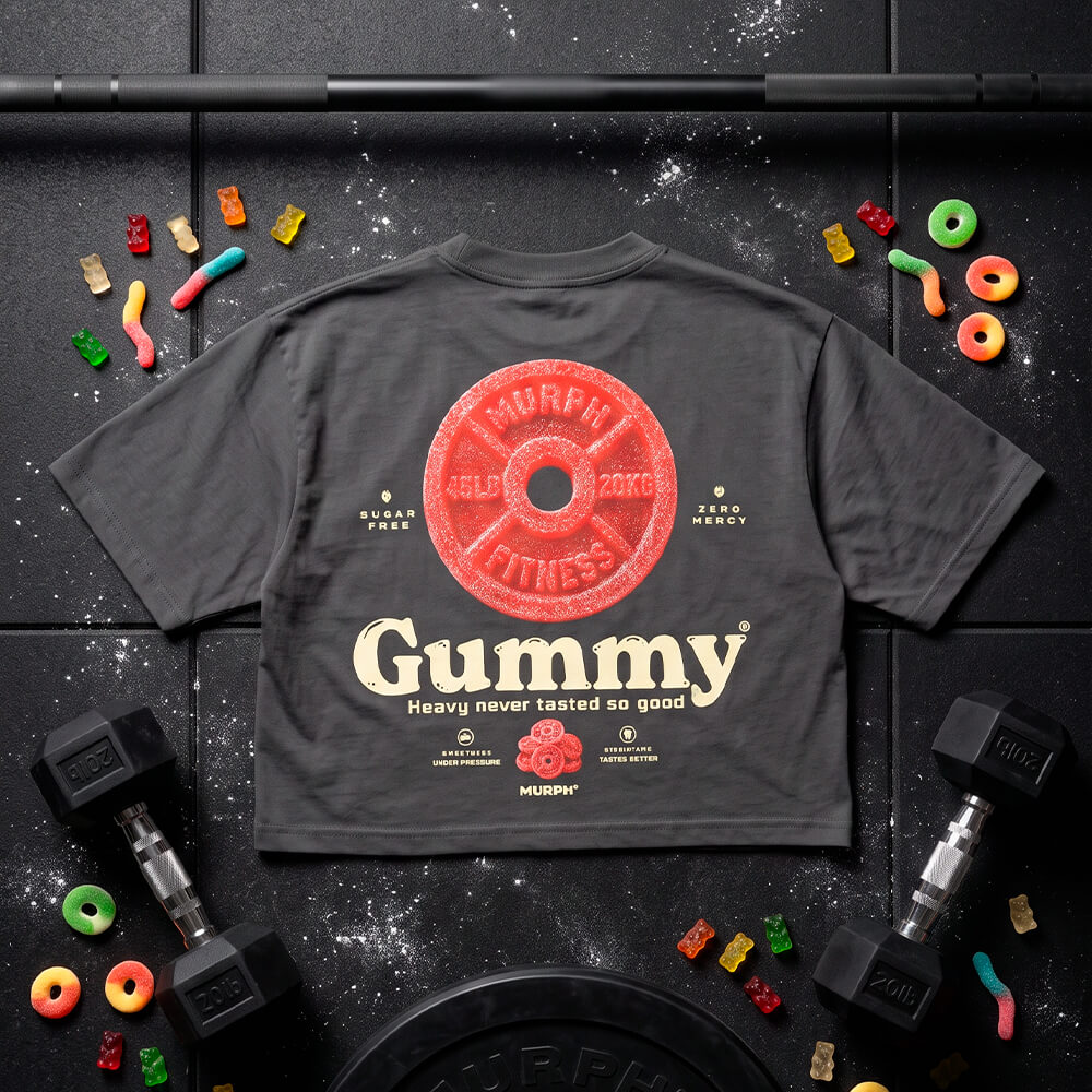 Crop Top Oversize GUMMY - Gris Charcoal
