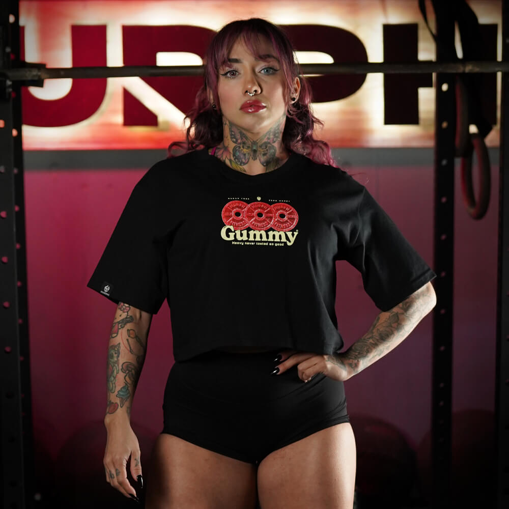 Crop Top Oversize GUMMY - Negro