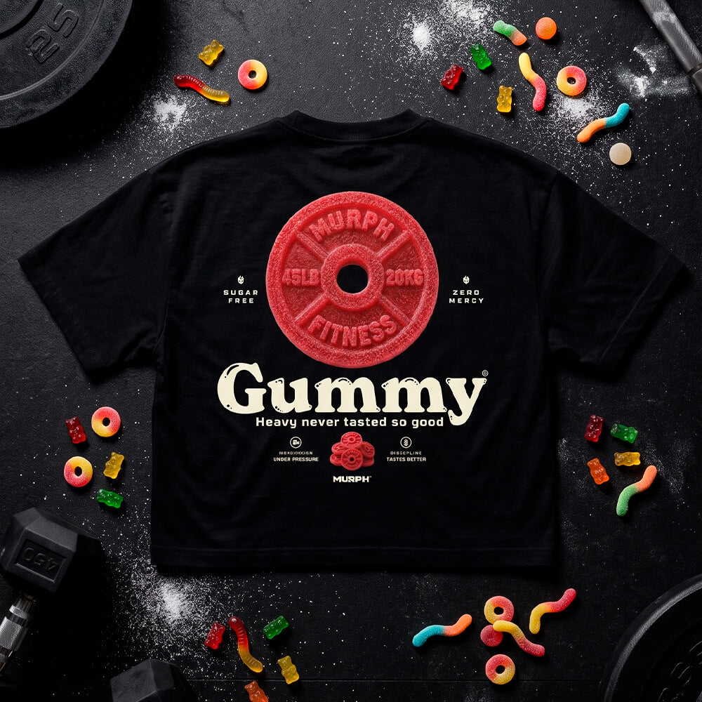 Crop Top Oversize GUMMY - Negro